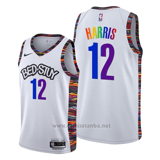 Camiseta Brooklyn Nets Joe Harris #12 Ciudad LGBTQ Pride Night 2020 Blanco